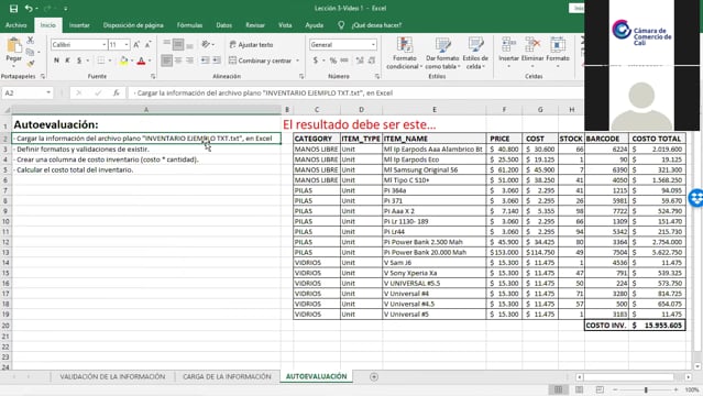 Curso virtual ILUMAX: Excel básico- intermedio (03-01)