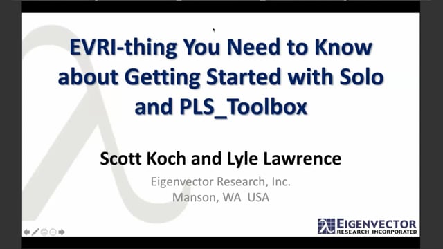 EVRI-thing You Need to Know to Get Started with PLS_Toolbox and Solo