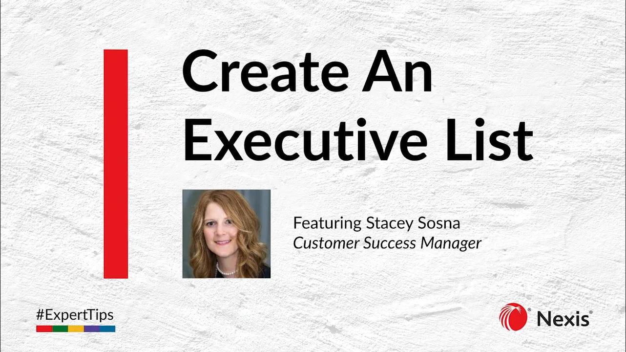Expert Tips - Dossier - Create An Executive List DOS LNU EXT SS