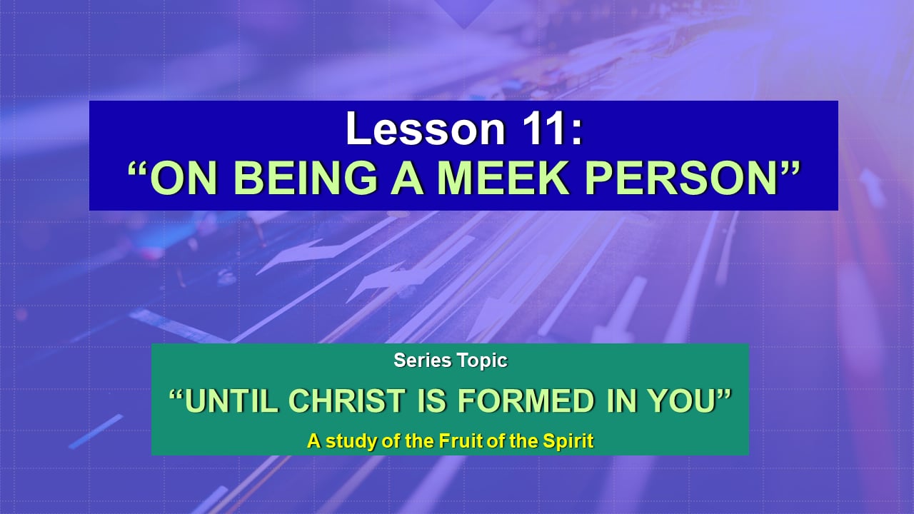 On Being a Meek Person on Vimeo