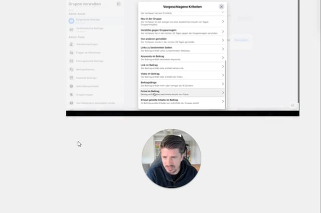 Erste Bilder vom neuen Admin Assist in den neuen FB Gruppen