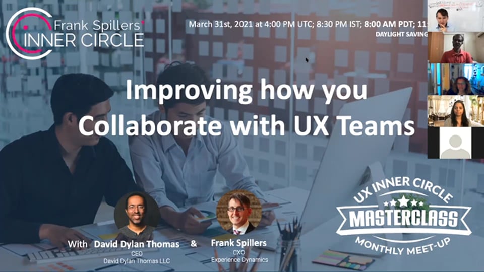 Improving how you Collaborate with UX Teams- Masterclass