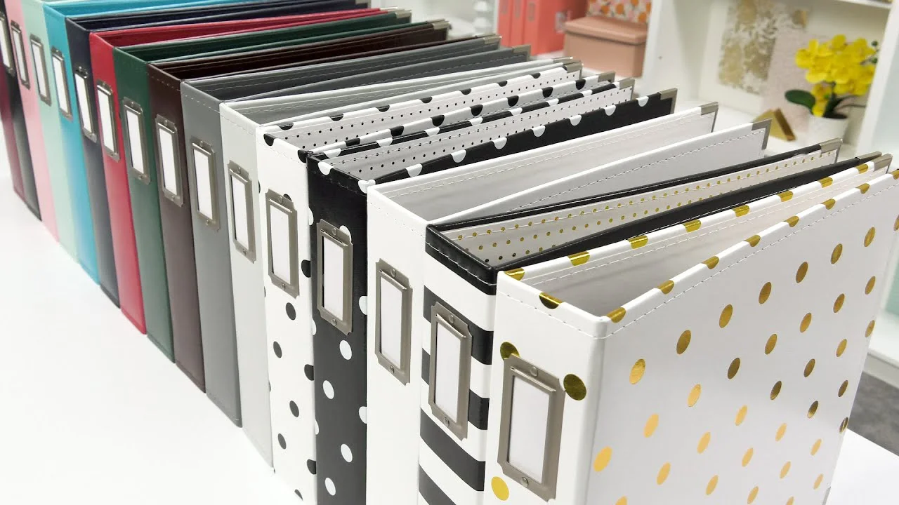 Scrapbook.com - 12x12 Three Ring Album - Black and White Stripe