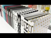 Scrapbook.com - 12x12 Three Ring Album - Black with White Dots