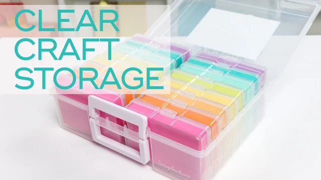 5x7 Clear Craft Storage Boxes  Craft storage box, Craft storage, Scrapbook  storage