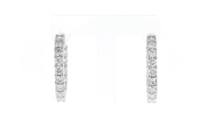 5.00 ct. t.w. Diamond Inside-Outside Hoop Earrings in 14kt White Gold. 1