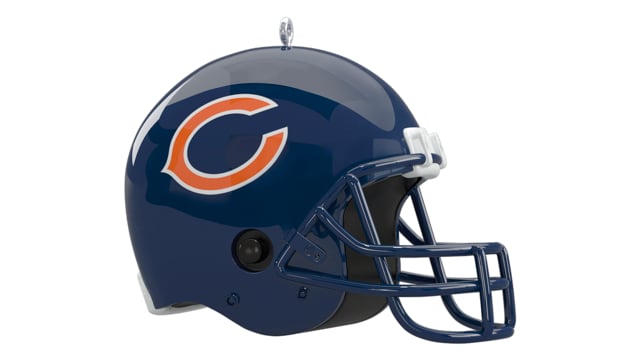 Chicago Bears Glass Helmet Ornament 