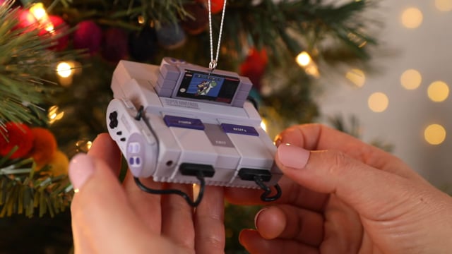 Nintendo Super NES Console Ornament With Light and Sound