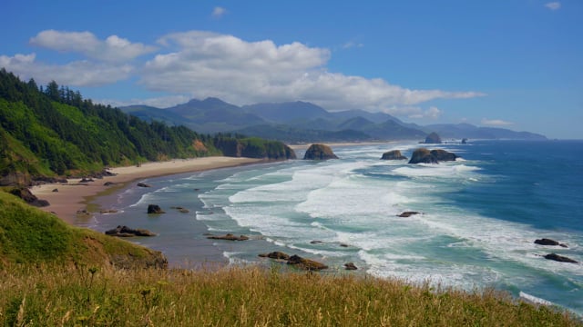 Coastal Oregon, Stormy Ocean with Nature Sounds