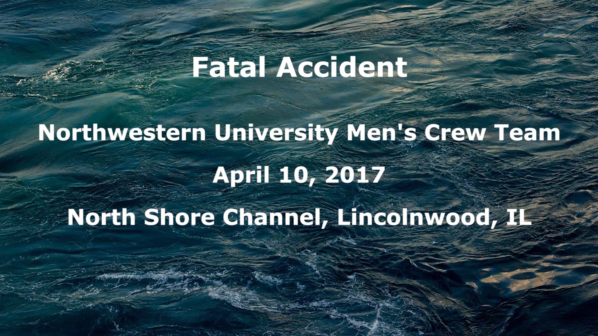 2017 COLD WATER ROWING FATALITY