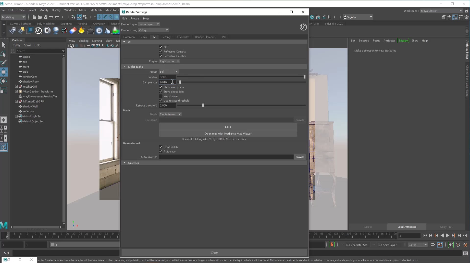 20. Final settings and saving out our render elements on Vimeo