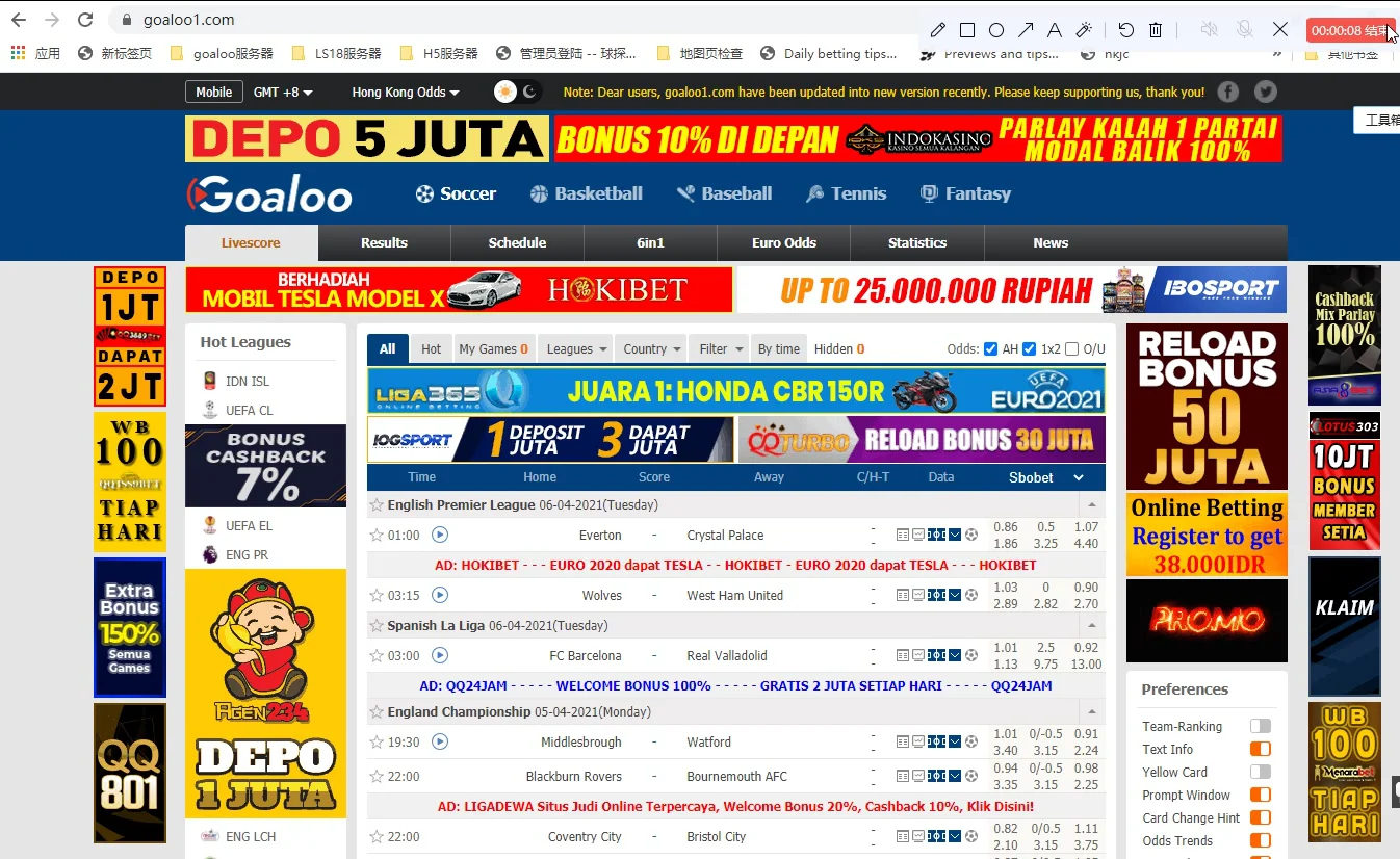 soccer livescore Indoensia Goaloo picks