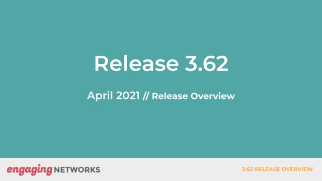 Full Release Webinar 3.62 April 2021