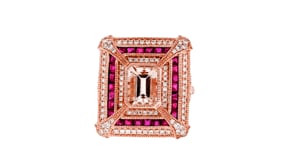 2.80 ct. t.w. Multi-Gemstone and .46 ct. t.w. Diamond Ring in 14kt Rose Gold
