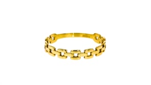 14kt Yellow Gold Square-Link Ring