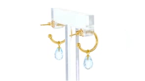 Interchangeable Jewelry Set 8.00ct. t.w. Multi-Gemstone C-Hoop Drop Earrings in 14kt Yellow Gold