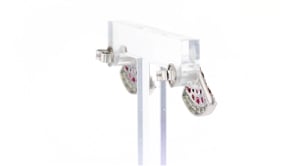 1.60 ct. t.w. Multi-Gemstone Watermelon Earrings in Two-Tone Sterling Silver
