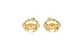 14kt Yellow Gold Crab Stud Earrings