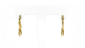 14kt Yellow Gold Twist Hoop Earrings