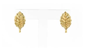 14kt Yellow Gold Leaf Earrings