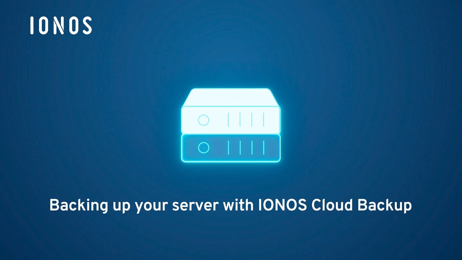 Backing up your server with ionos cloud backup on vimeo