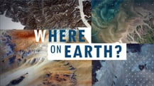 A collage showing four images of different areas on Earth. The "Where on Earth?" logo is in the center.