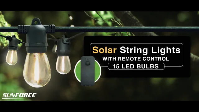 Sunforce solar string lights store 15 led bulbs