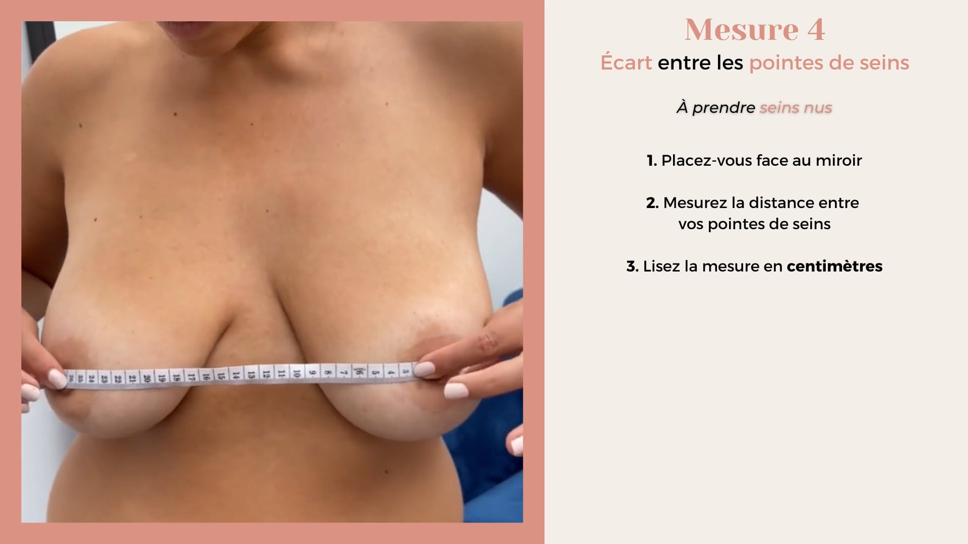 Mesure 4 : Ecart entre les pointes de seins