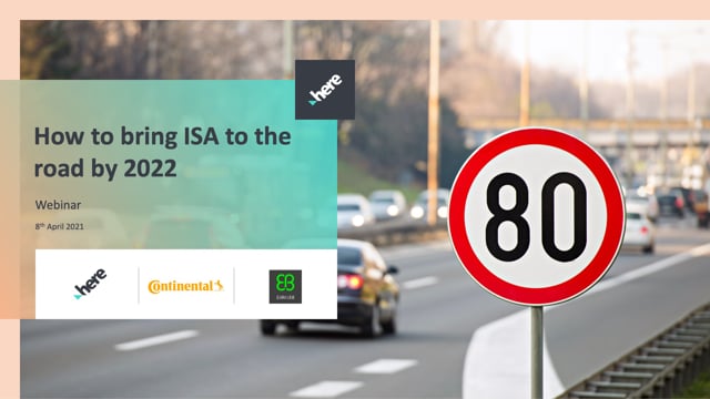 How to bring Intelligent Speed Assistance to the road by 2022