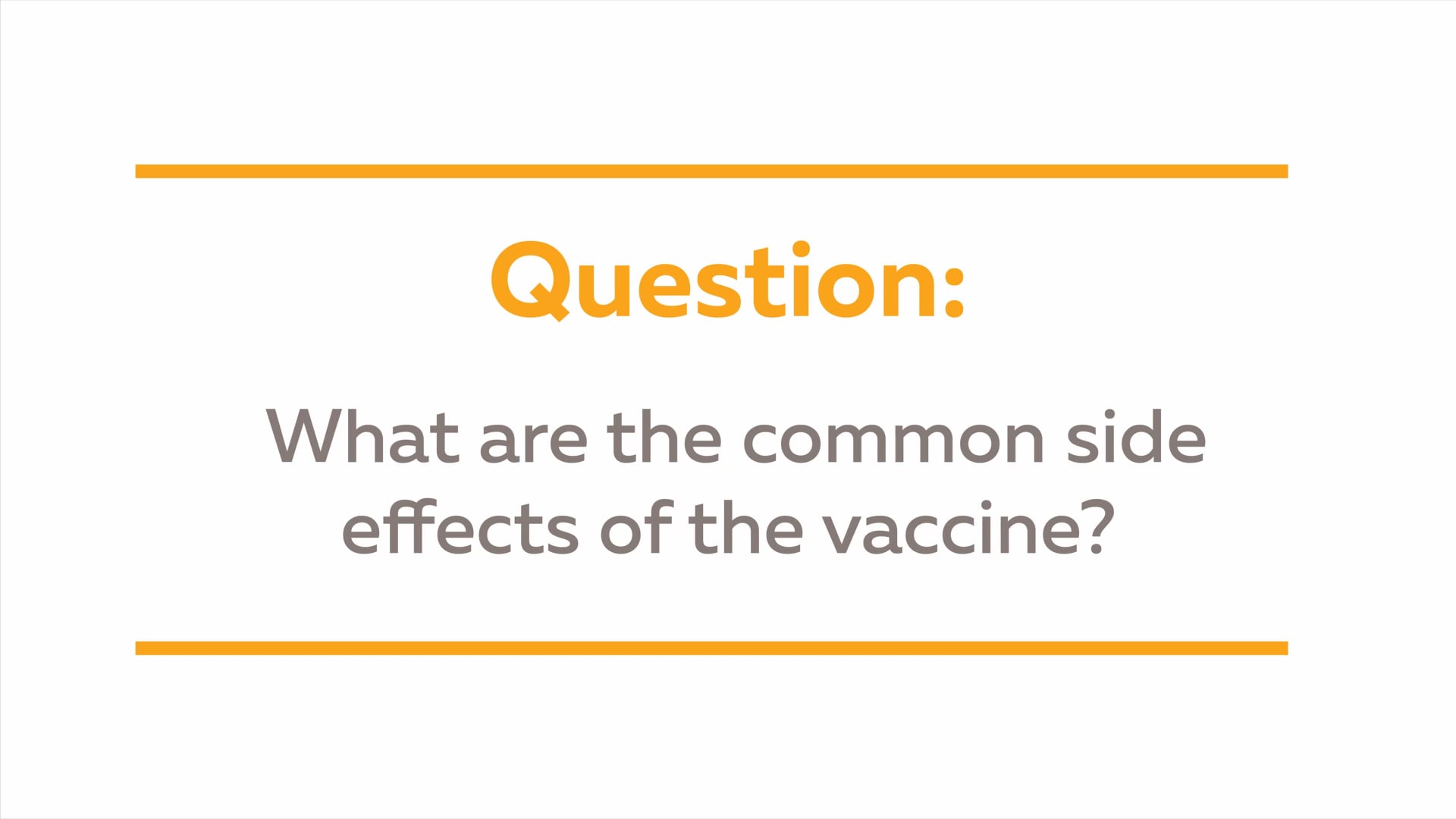 Vaccine Q&A: What are the common side effects?