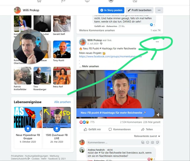 Neue Funktion: Beitrag fixieren am Profil (Tutorial)