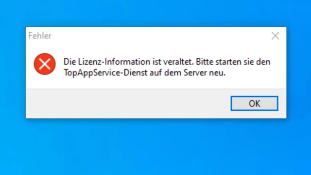 Lizenz-Information ist veraltet