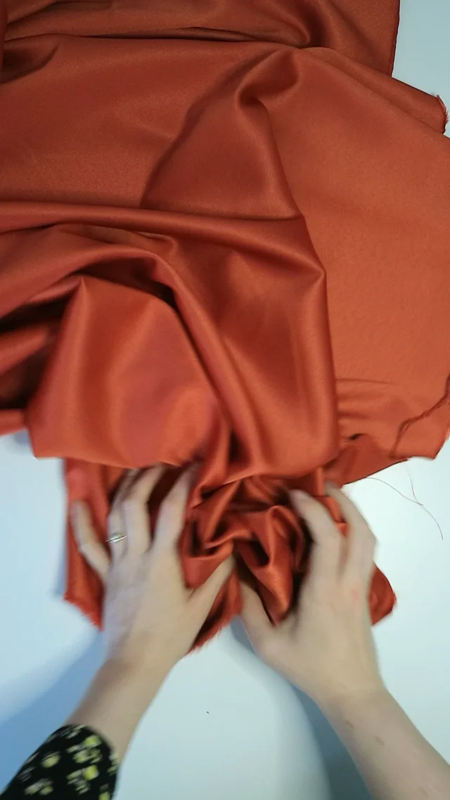 Orange Lace for dressmaking - Natasha
