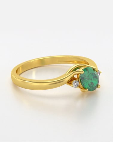 Video: Gold Smaragd Diamanten Ringe 1.58grs