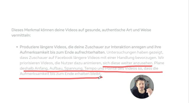 Längere oder kürzere FB (LIVE) Videos?