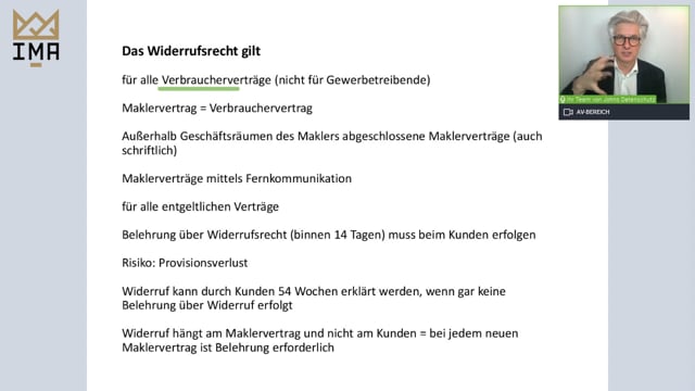 Widerruf des Maklervertrages