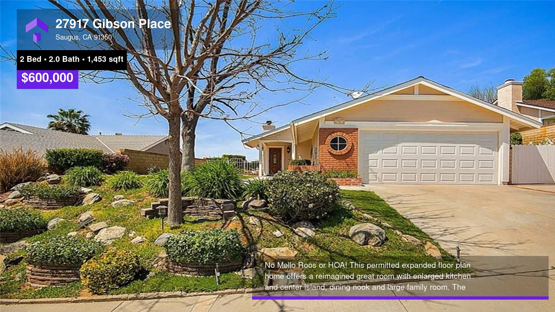 600,000 SingleFamily Home for sale 27917 Gibson Place, Saugus, CA