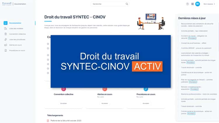 Droit du travail SYNTEC CINOV ACTIV