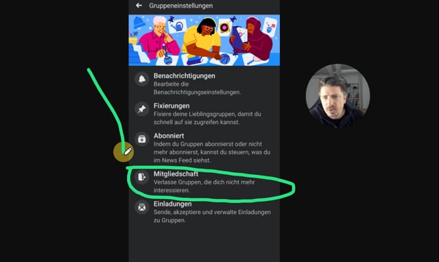 Neuer Hinweis: Verlasse Gruppen