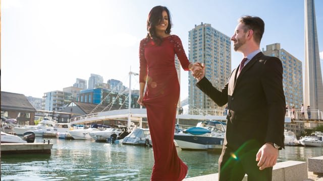 Still from Inderpreet & Jesse next day edit by Happy Soul Films, Toronto wedding videographers