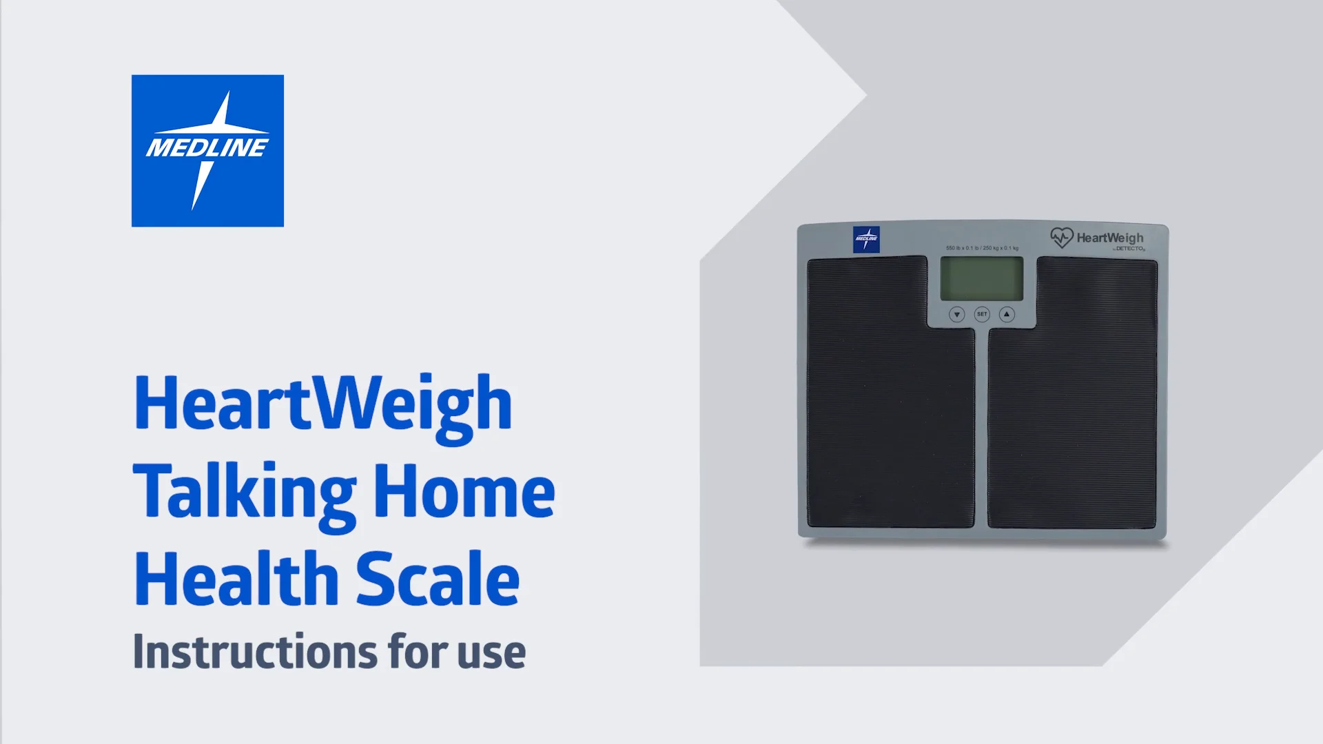 Medline Heart-Weigh Talking Home Health Scale on Vimeo