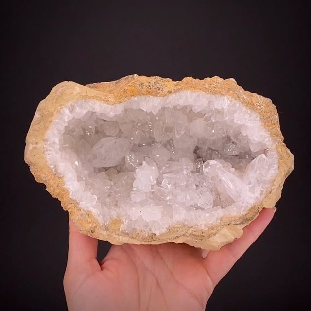 gem Calcite in geode ex Paul Zerfass coll