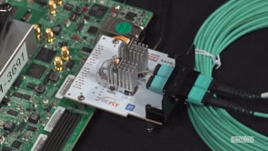 25 Gbps (x12) Optical FireFly FMC+ Module Demonstration Platform