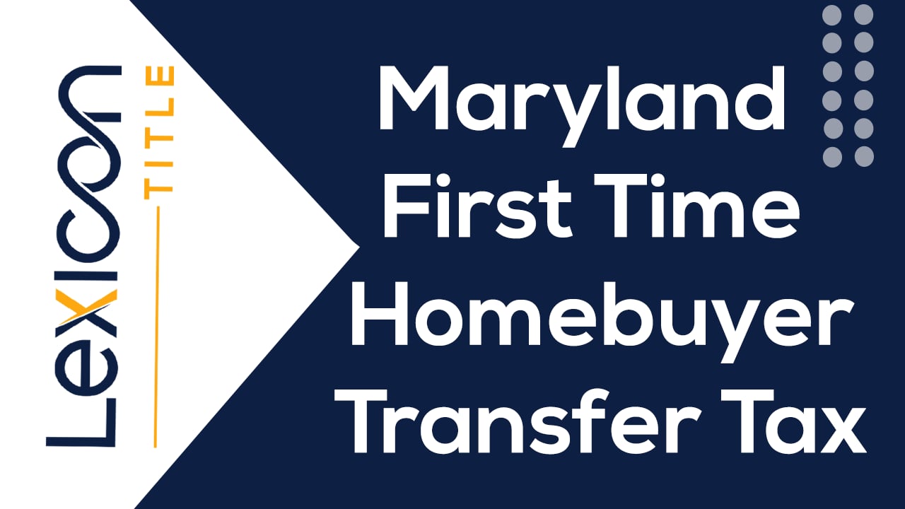 MD First Time Home Buyer Transfer Tax Credit on Vimeo
