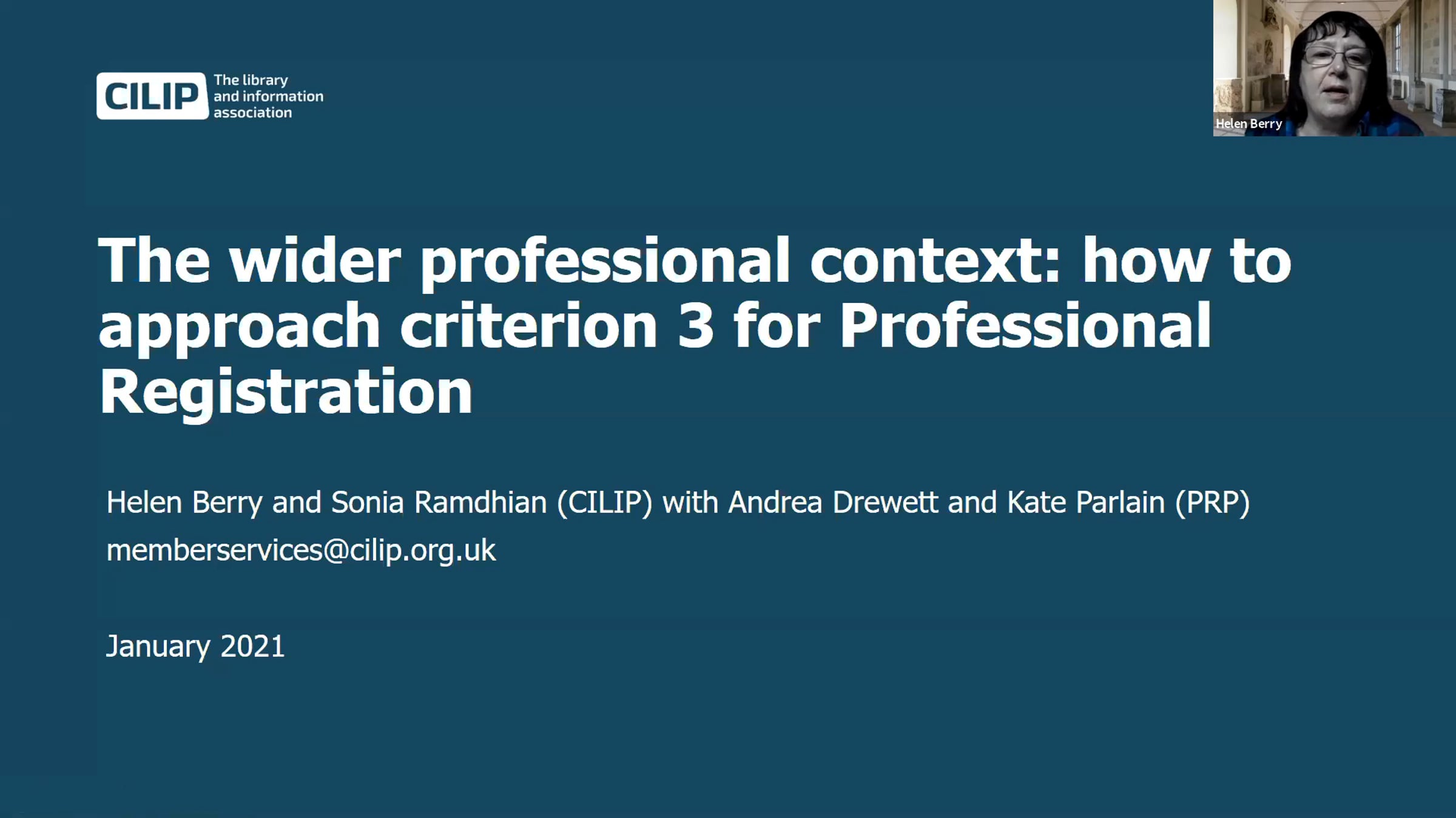 CILIP Webinar: The wider professional context | Videos & Movies on Vimeo