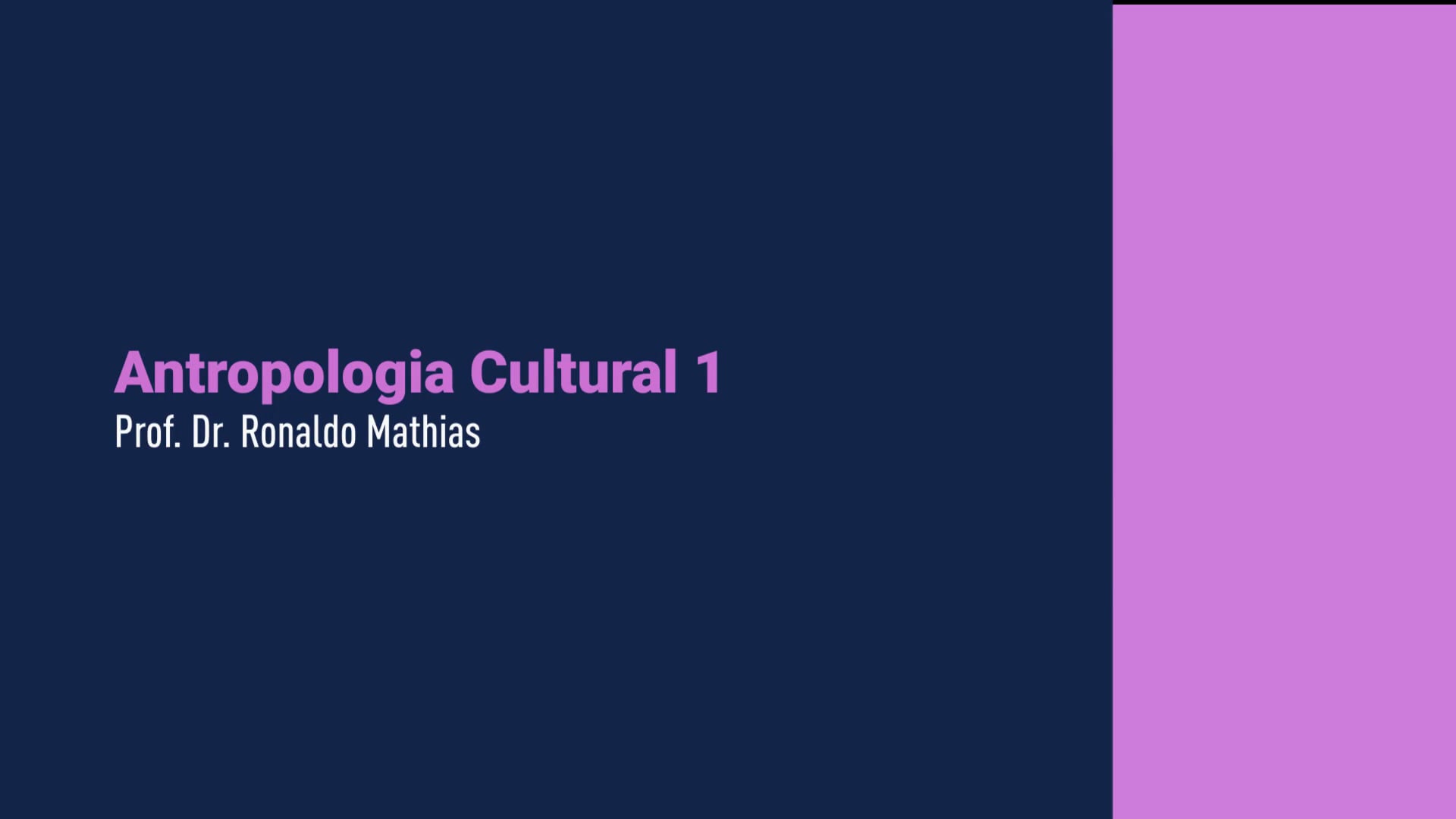 Antropologia Cultural 1 on Vimeo