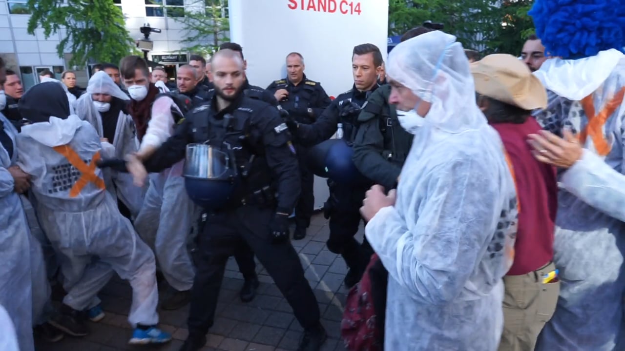 CGTN 2019 - Frankfurt Motor Show - Climate Change Protests