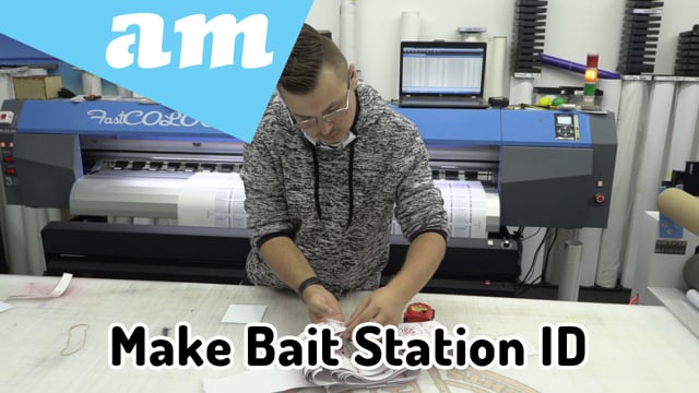 Bait Station ID Number Card Printed with ECO-Solvent Ink and Cut on CNC Laser Cutting Machine