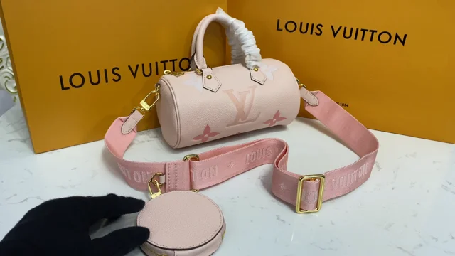 Louis Vuitton Pink Monogram Empreinte Leather Papillon BB Carryall Bag