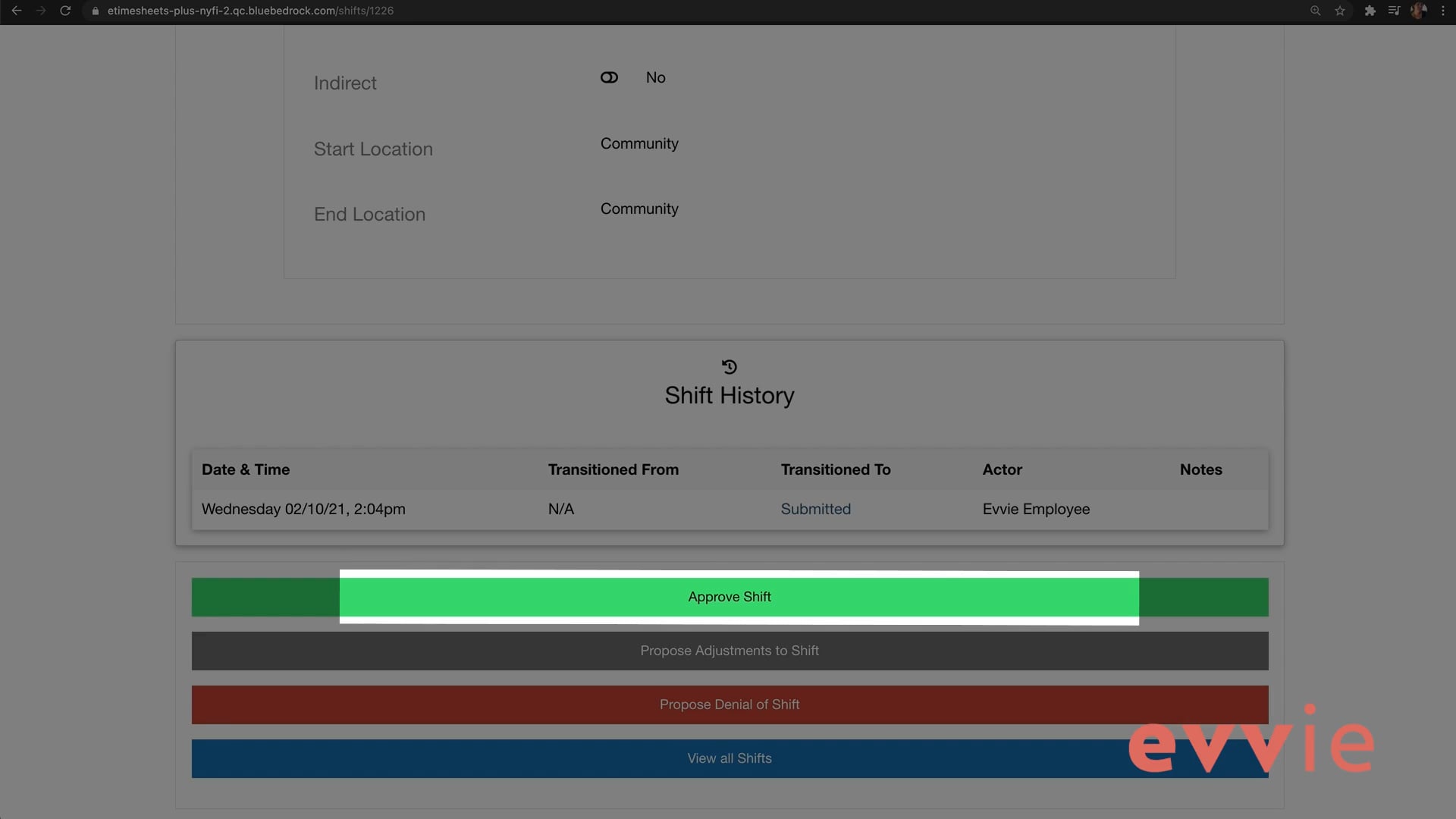 Evvie Video 2 How To View Approve Shifts In The Evvie Portal Web 